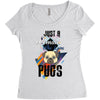 who loves pugs Women's Triblend Scoop T-shirt