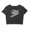 some game involving falling blocks in the style of m.c. escher Crop Top