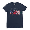 United States Space Force American Flag Ladies Fitted T-Shirt