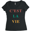 Cest La Vie Women's Triblend Scoop T-shirt