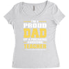 proud dad of a freaking awesome teacher. (yes she bought me this). fat Women's Triblend Scoop T-shirt
