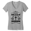 I Am One Blessed Grandmom Women's V-Neck T-Shirt