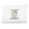 unicorns are born in march cute unicorn Accessory Pouches