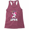 Born Unicorns-Born April Racerback Tank