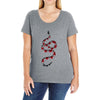 snake red black Ladies Curvy T-Shirt