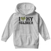 i love my soldier regular camouflage Youth Hoodie
