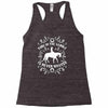 time in the saddle is never wasted Racerback Tank