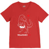 pregnant rex white and red color V-Neck Tee