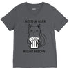 RIGHT MEOW BEER CAT V-Neck Tee