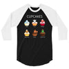 cupcakes 3/4 Sleeve Shirt
