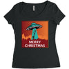 i want to believe santa parody Women's Triblend Scoop T-shirt