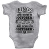 Real Kings Are Born On October 16 Baby Onesie