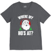 where my ho's at   christmas santa V-Neck Tee