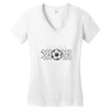 soccer mom rhinestone Women's V-Neck T-Shirt