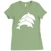three dolphins Ladies Fitted T-Shirt