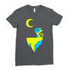 moon cat Ladies Fitted T-Shirt