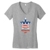 independence day 4th july star america american flag Women's V-Neck T-Shirt