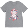 freddy krueger floral V-Neck Tee