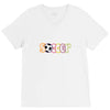 soccer neon rhinestud V-Neck Tee