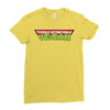 ninja turtles parody vegan Ladies Fitted T-Shirt