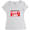 Breaking News i Don't Care Women's Triblend Scoop T-shirt