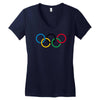 olympic rings Women's V-Neck T-Shirt