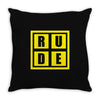 rude Throw Pillow