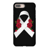lung cancer white ribbon iPhone 8 Plus Case