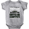 braakfast food coffee or campfires Baby Bodysuit