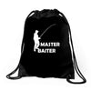 aster baiter mens rude fishing Drawstring Bags