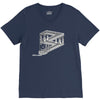 some game involving falling blocks in the style of m.c. escher V-Neck Tee