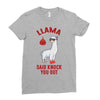boxing llama Ladies Fitted T-Shirt