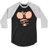 ripped muscles, six pack, 3/4 Sleeve Shirt