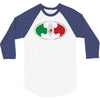 bat man mexican flag mexico logo 3/4 Sleeve Shirt