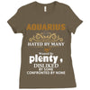 Aquarius Hated By Many Wanted By Plenty Disliked By Some Confronted By Ladies Fitted T-Shirt