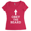 obey the beard funny Women's Triblend Scoop T-shirt