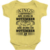 Real Kings Are Born On November 28 Baby Onesie