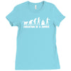 evolution of a zombie Ladies Fitted T-Shirt