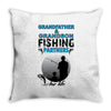 Grandfather &amp; Grandson Fishing Partners For Life Throw Pillow