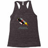 never give up poster Racerback Tank