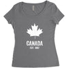 Canada Established 1867 Women's Triblend Scoop T-shirt