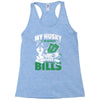 my husky is in charge! Racerback Tank