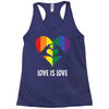 Love Is Love LGBT Rainbow Heart Racerback Tank