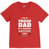 proud dad son V-Neck Tee