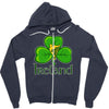 ireland shamrock Zipper Hoodie