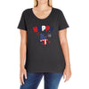 4th of July Ladies Curvy T-Shirt