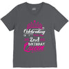 Celebrating With the 2nd Birthday Queen V-Neck Tee