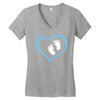 Baby Boy with Heart Any Name Customized Women's V-Neck T-Shirt