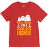 cant scare me im sales engineer halloween V-Neck Tee
