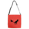 noel dinosaur Adjustable Strap Totes